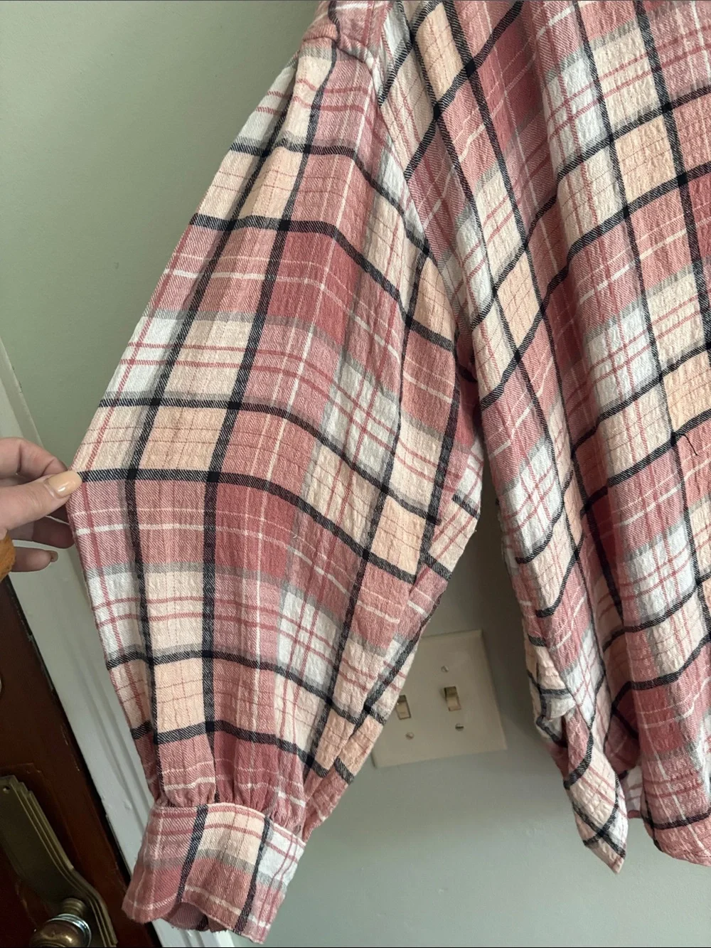 We the free Ashley Plaid Top XL - Picture 3 of 4